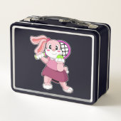 Konijn in Tennis met Tennis racket (Achterkant)