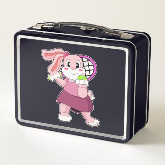 Konijn in Tennis met Tennis racket (Achterkant)