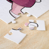 Konijn in Tennis met Tennis racket Legpuzzel (Zijkant)