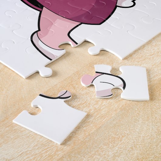 Konijn in Tennis met Tennis racket Legpuzzel (Zijkant)