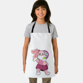 Konijn in Tennis met Tennis racket Schort (Insitu)