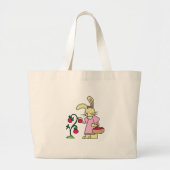Konijn in Tomato Garden Grote Tote Bag (Voorkant)