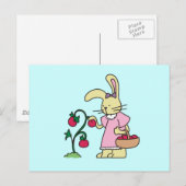 Konijn in Tomato Garden Tshirts en Gifts Briefkaart (Voorkant / Achterkant)