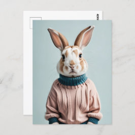 Konijn in trui, Postcrossing Briefkaart