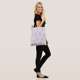Konijn In Vreemde Stemming - Roze kleur Tote Bag