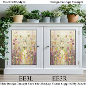 Konijn in weide met wilde bloemen EE3L decoupage Tissuepapier