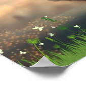 Konijn in witte jurk Eiffeltoren Persoonlijk gemaa Poster (Hoek)