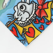 Konijn in Wonderland Fleece Deken (Hoek)