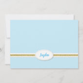 Konijn jongen 2e verjaardag foto uitnodiging in bl (Achterkant)