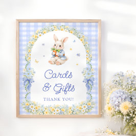 Konijn Jongen Baby Shower Kaarten en Cadeaus Poster