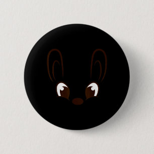 Konijn Jongensgezicht Konijn Halloween Kostuum Pas Ronde Button 5,7 Cm