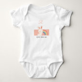 Konijn: Jouw naam Cute Alphabet Monogram toevoegen Romper (Voorkant)