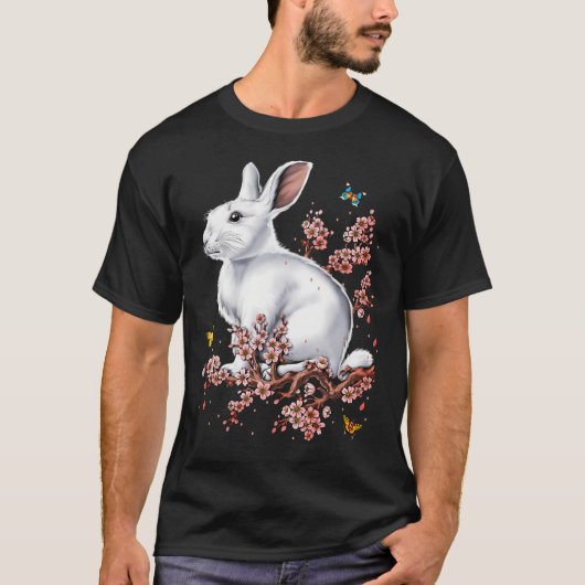 Konijn Kersenbloesem T-shirt (Voorkant)