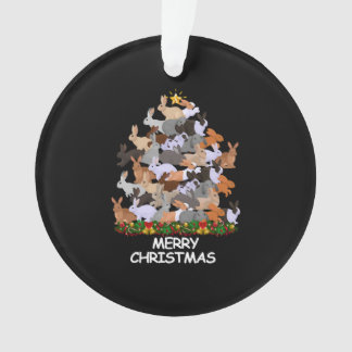 Konijn Kerstboom Vrolijk Kerstfeest Ornament