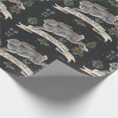 Konijn kerstfeestdag groet hare Gift Wrap Cadeaupapier (Hoek)