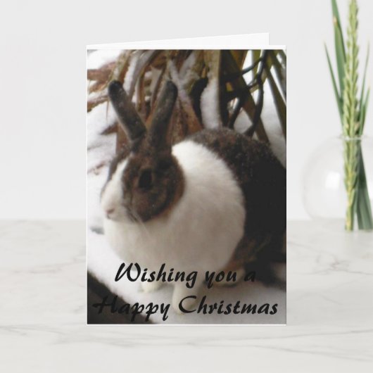konijn kerstkaart feestdagen kaart (Voorkant)