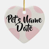 Konijn Kerstmis Valentijn Ornament Memorial Roze (Achterkant)