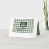 Konijn Kerstvakantie Groen Plaid Hare Groen Kaart (Achterkant)