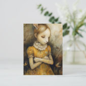 Konijn Kind Fantasie Briefkaart (Staand voorkant)