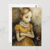 Konijn Kind Fantasie Briefkaart (Voorkant / Achterkant)