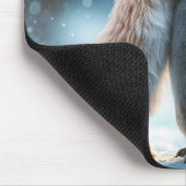 Konijn knuffelt een pinguïn muismat (Hoek)