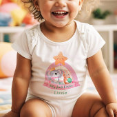 Konijn Koala Baby Meisje Regenboog Eerste Pasen Romper