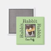 Konijn koelkast herinnering Personaliseer foto gel Magneet (Voorkant / Achterkant)