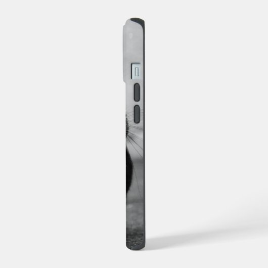 Konijn konijn foto zwart-wit iPhone 15 case (Linkerkant)