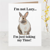 Konijn konijn grappige verjaardag kaart (Gele Bloem)