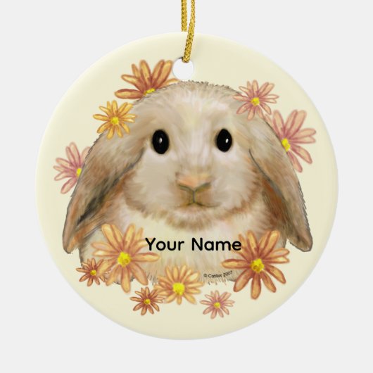 Konijn Konijn Keramisch Ornament (Voorkant)