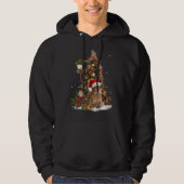 Konijn konijn konijn kerstboom verlichting dwerg l hoodie (Voorkant)