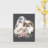 Konijn Konijnen Konijn Moeder Konijn Kaart (Gele Bloem)