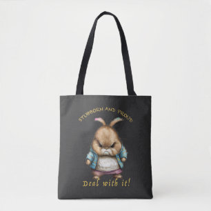 konijn koppige deal met het schattig Schattig grap Tote Bag