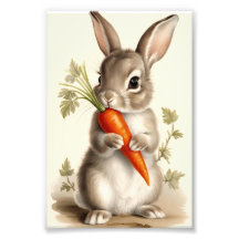 Konijn Kunst Lente Bloem Kwekerij Print
