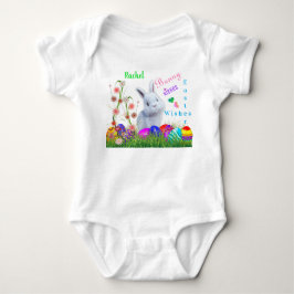 Konijn Kusjes Pasen Wensen Gepersonaliseerde Baby  Romper