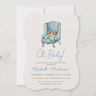 Konijn Leest Een Verhaalboek Baby Shower Kaart