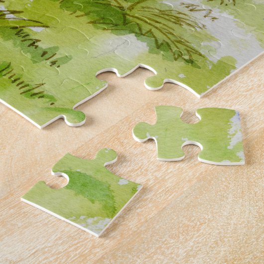 Konijn leest graag Puzzle Legpuzzel (Zijkant)