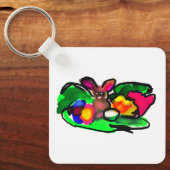 Konijn lente liefde sleutelhanger (Voorkant)