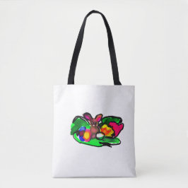 Konijn lente liefde tote bag