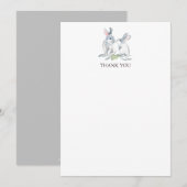 Konijn Lentestationery Bedankt Notitiekaartje (Voorkant / Achterkant)