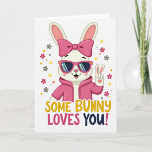 Konijn Liefde Hart Patroon Kaart