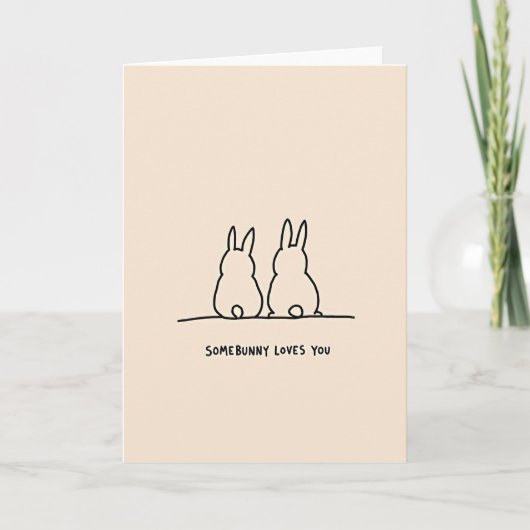 Konijn Liefde Schets Kunstkaart Kaart (Voorkant)