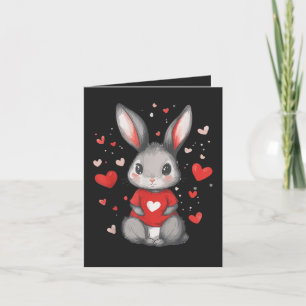Konijn Liefhebber Hart Meisje Feestdagen Kaart