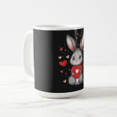 Konijn Liefhebber Hart Meisje Koffiemok (Voorkant links)
