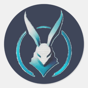 Konijn logo ronde sticker