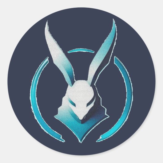 Konijn logo ronde sticker (Voorkant)