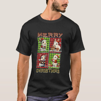 Konijn Luipaard Buffalo Plaid Dieren Lover Merry C T-shirt