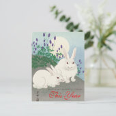 Konijn, maak veel mooie dingen dit jaar briefkaart (Staand voorkant)