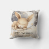 Konijn maan sky beige schattig kinderdagverblijf kussen (Achterkant)