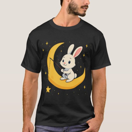 Konijn-maanjacht T-shirt (Voorkant)